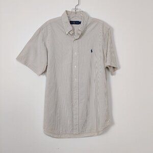 Ralph Lauren Men's Button Down Shirt Striped Old Money Quiet Luxury Size Large